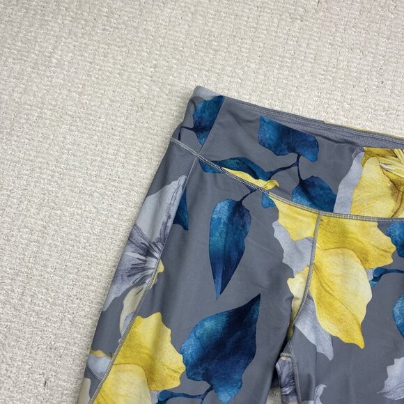 Calia by Carrie Underwood Energize Legging Sz L Blue/yellow Floral AOP Yoga Run - Picture 2 of 15
